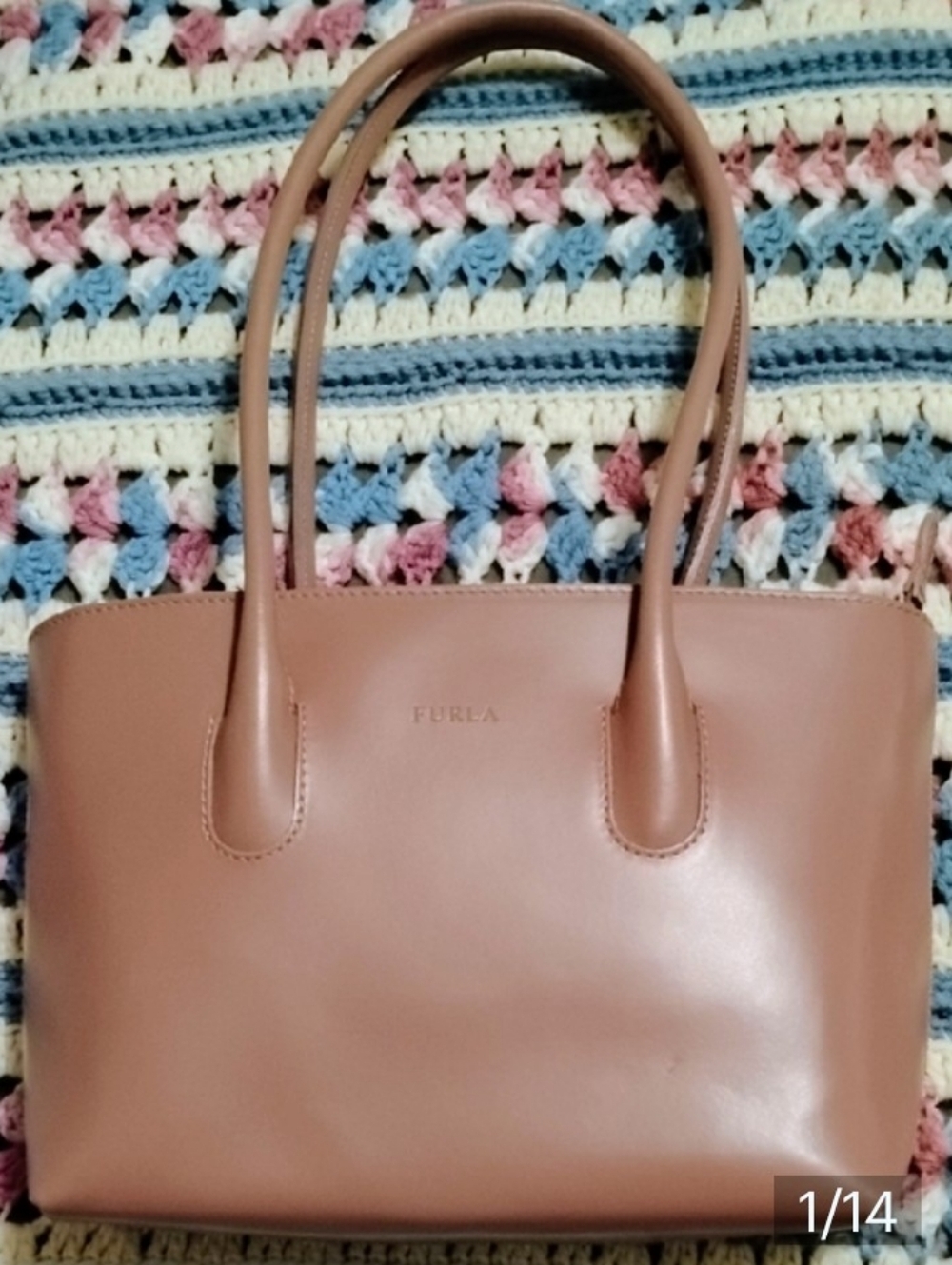 Furla NWOT Mauve Pink Leather Tote